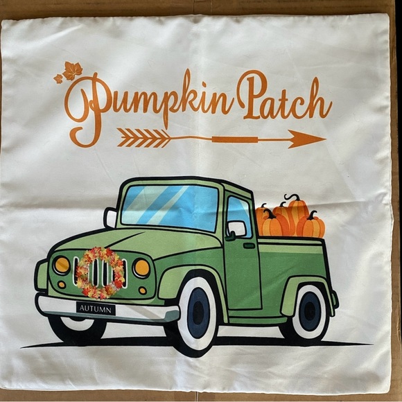 Fall Themed Pillow Covers 18 x 18  Set of 4 - Picture 2 of 5